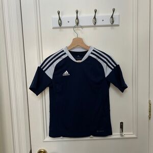 adidas Navy & White Short Sleeve Baby Tee